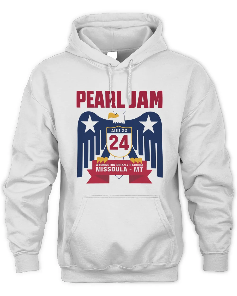 Pearl Jam Missoula Merch Tour Eagle Hoodie