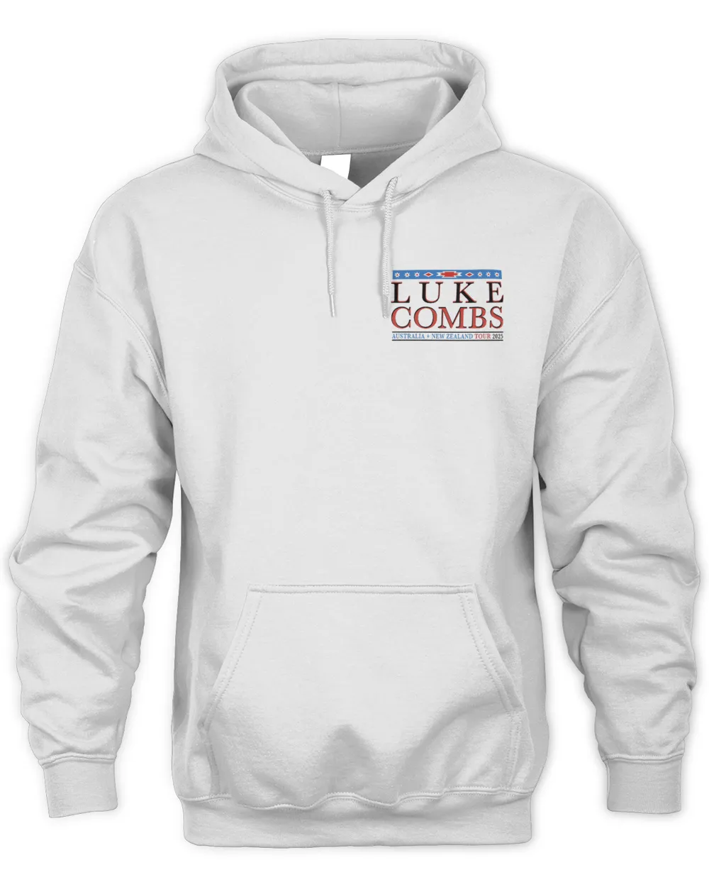 Luke Combs Merch Tour 2025 Photo Hoodie White