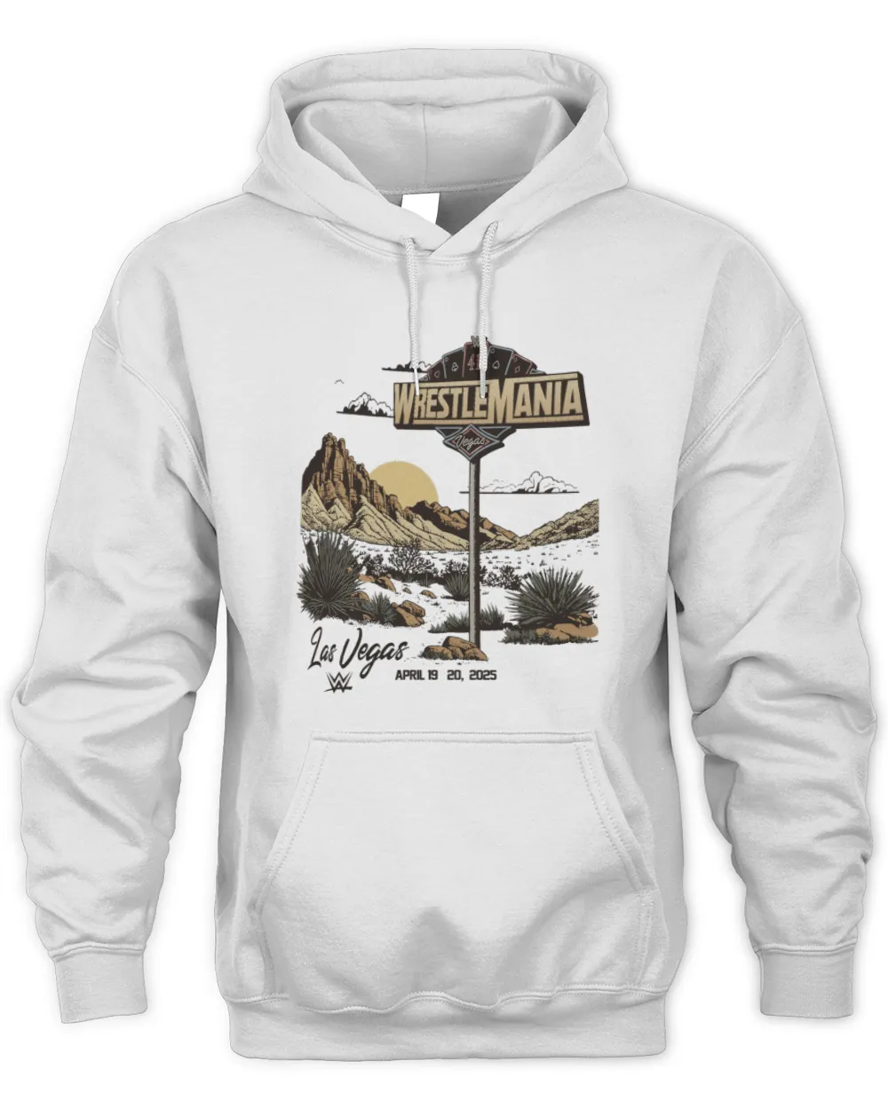 Wrestlemania Merch 2025 Wrestlemania 41 Las Vegas Western Tourist Hoodie