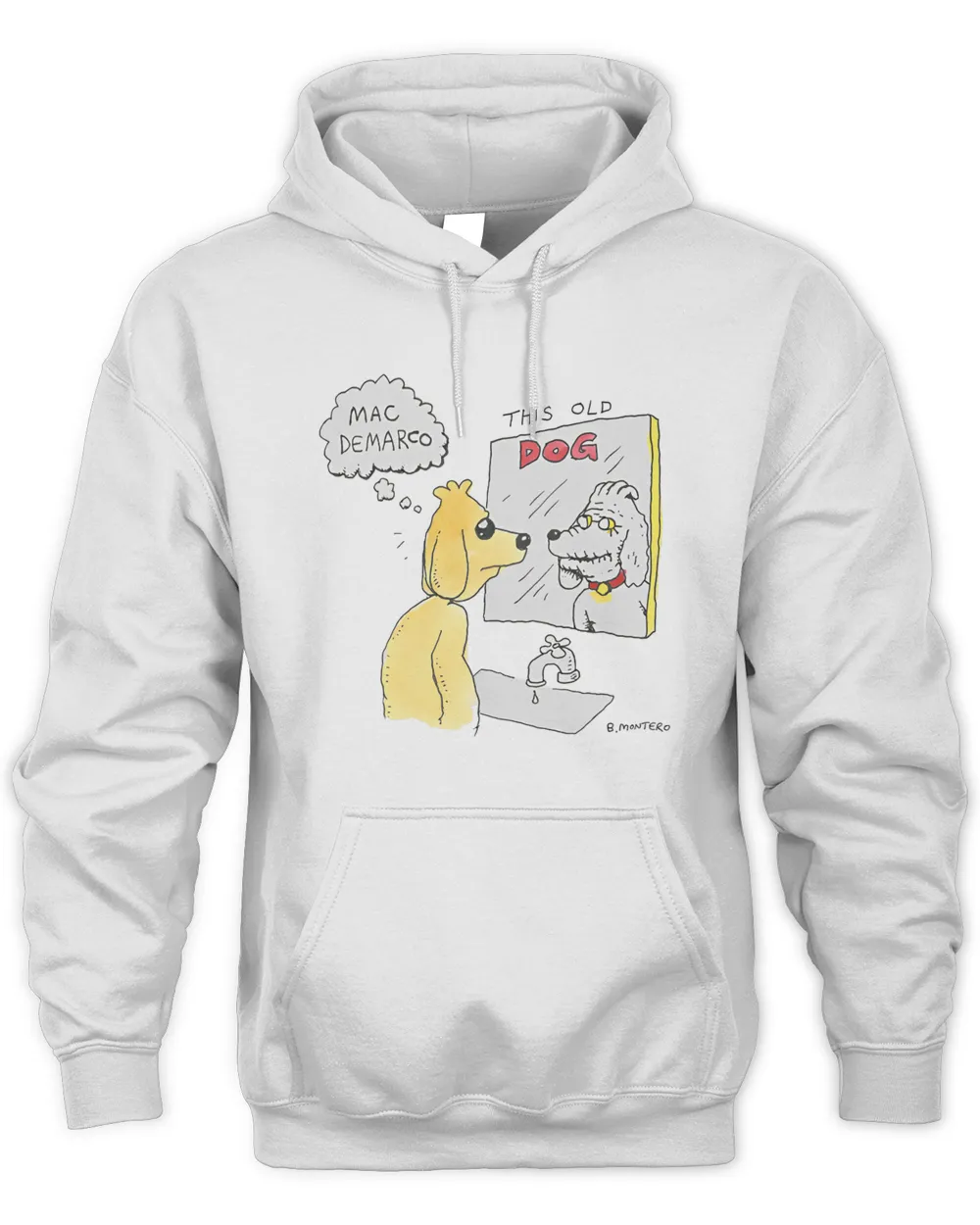 Mac Demarco Dog Mirror White Hoodie