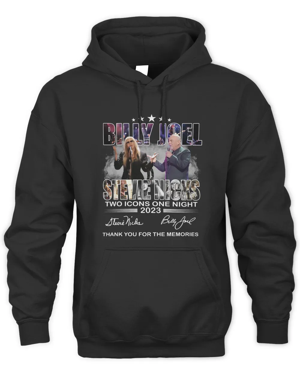 Billy Joel Stevie Nicks Two Icons One Night 2023 Thank You For The Memories Hoodie Hoodie