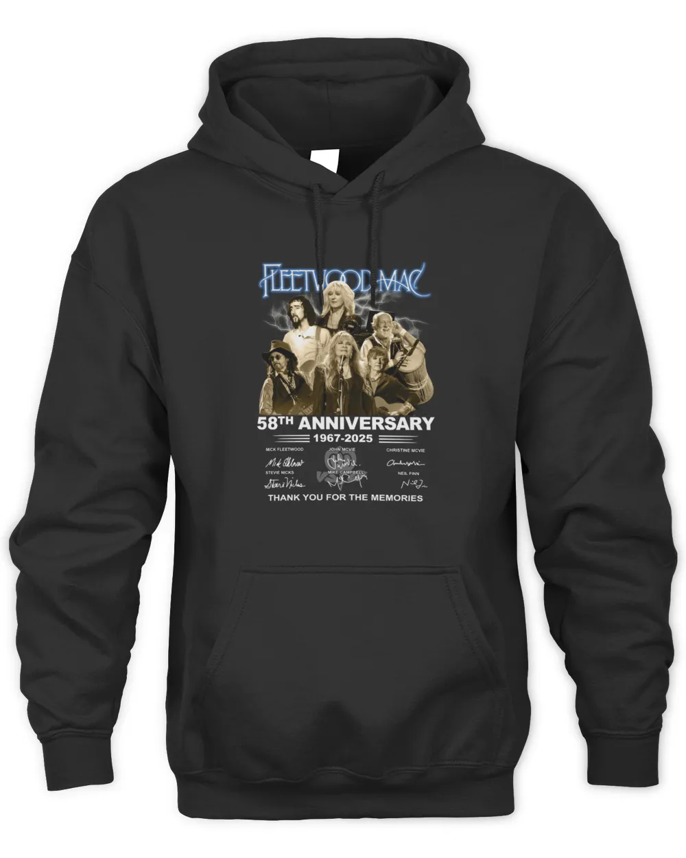 Official Fleetwood Mac 58Th Anniversary 1967-2025 Thank You For The Memories Hoodie
