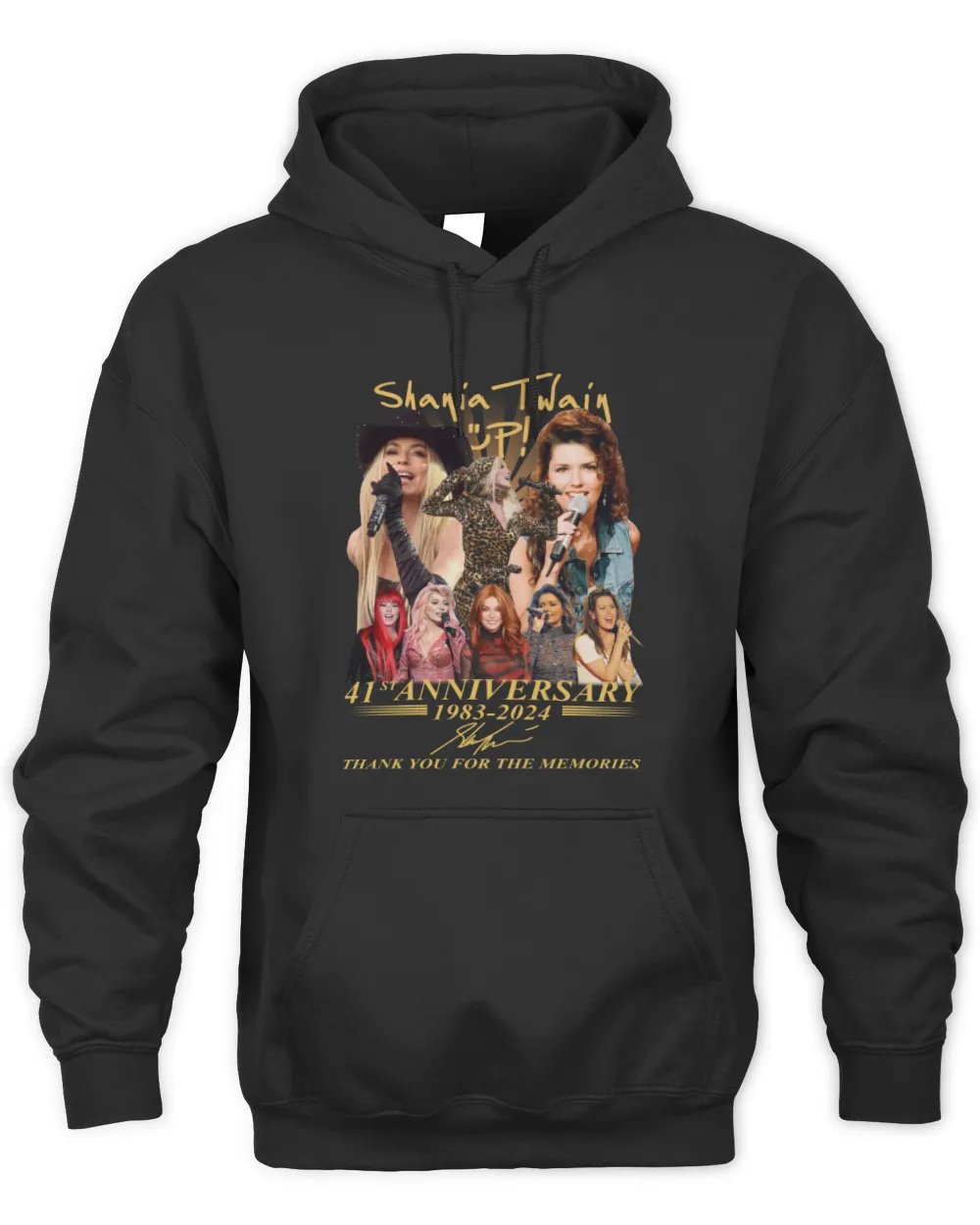 Official Shania Twain Up 41St Anniversary 1983-Thank You For The Memories Hoodie