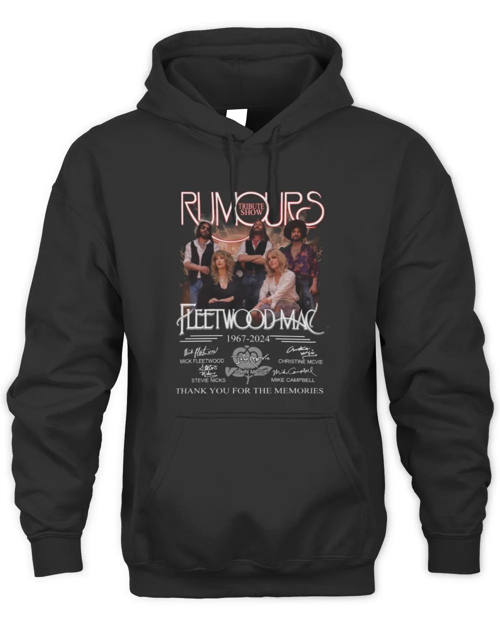 Rumours Tribute Show Fleetwood Mac 1967-Thank You For The Memories Hoodie Black
