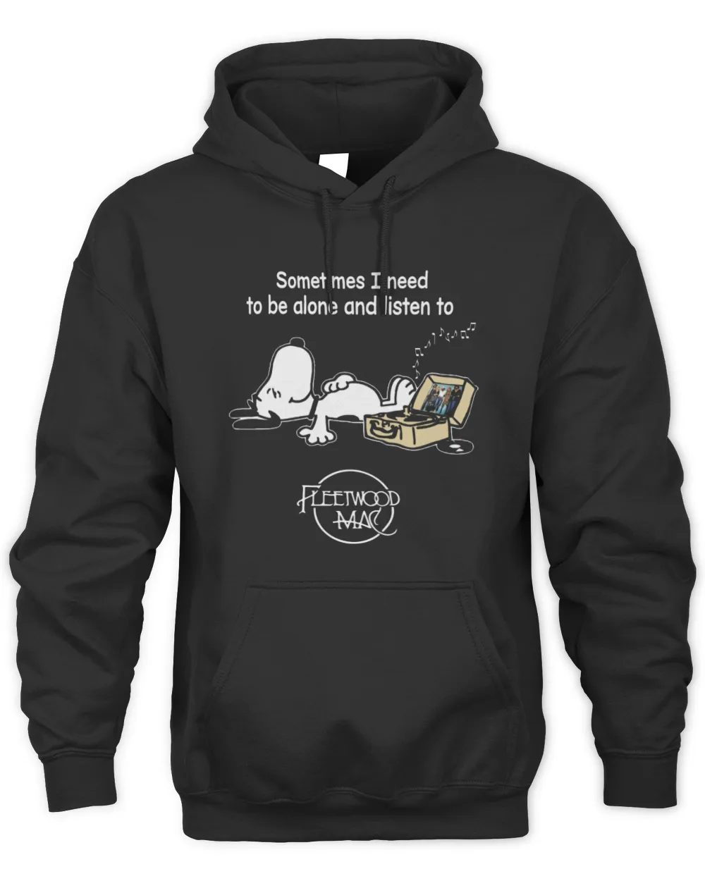 Official Snoopy Sometimes I Need To Be Alone And Listen To Fleetwood Mac Logo Hoodie
