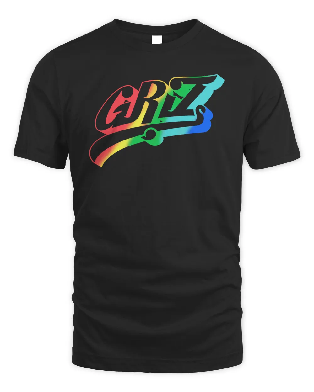 Griz Merch Griz Essentials Rainbow Swoop Logo Shirt