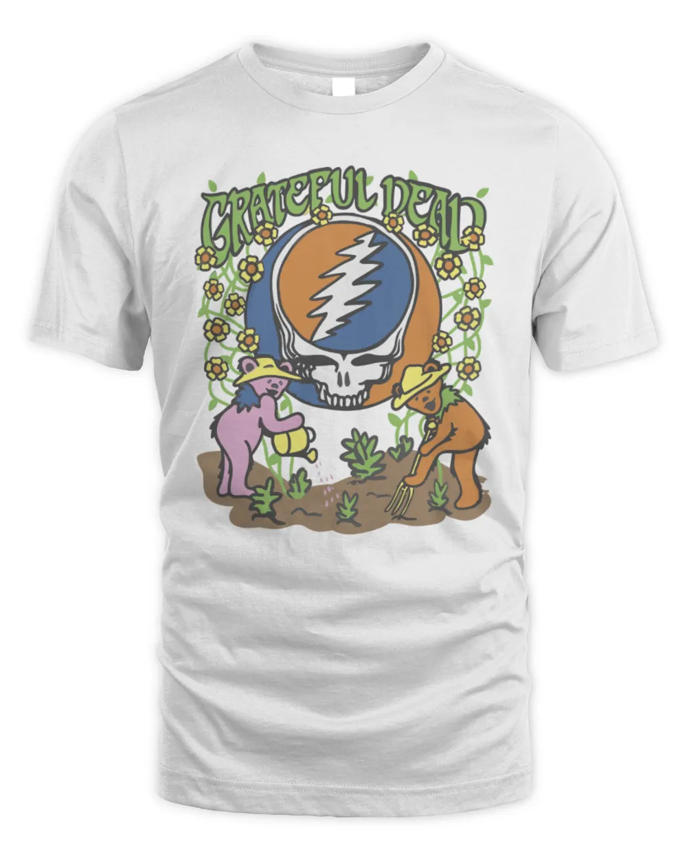Grateful Dead Rock Bear Gardent T-Shirt White