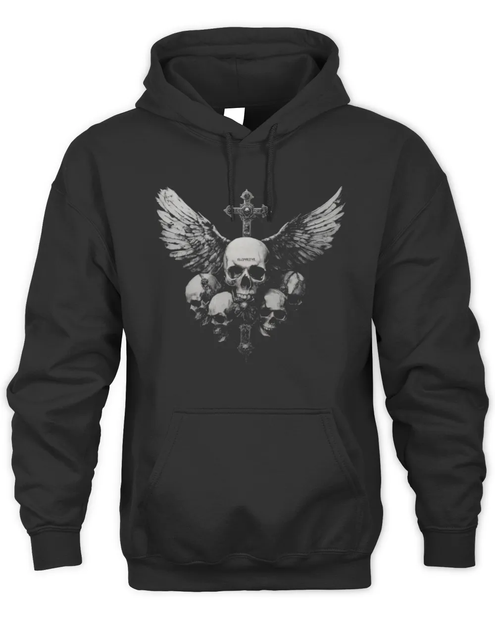 Killsmartyr Official Store Skulls And Wings Hoodie