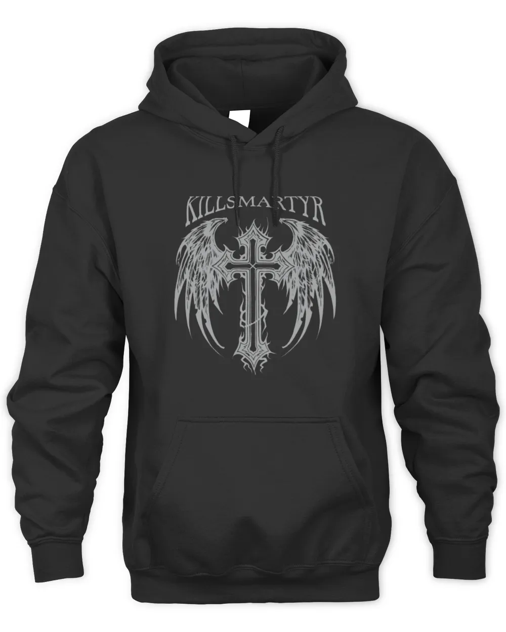 Killsmartyr Shop Cross Of Wings Black Merch Hoodie