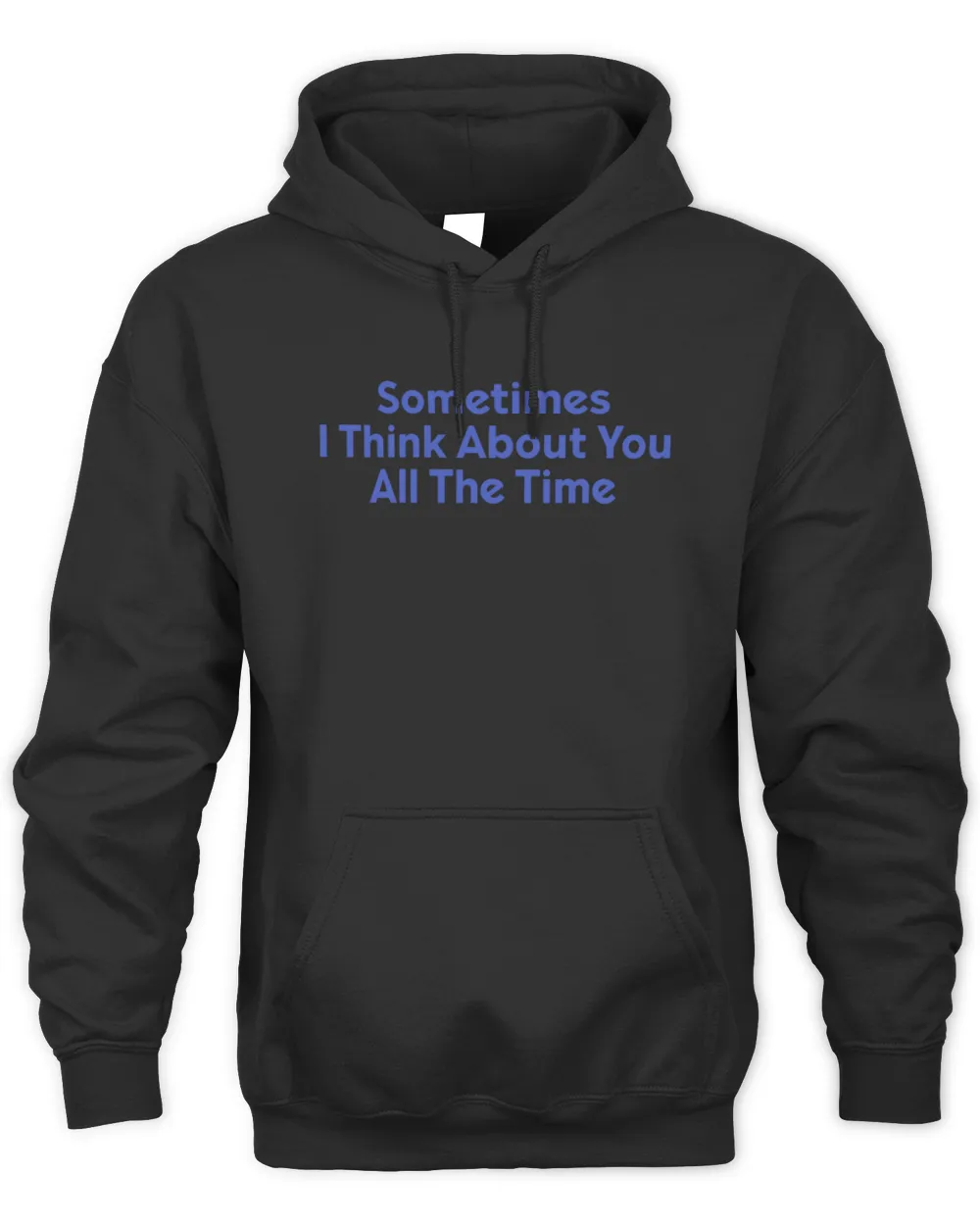 Lonely Ghost Shop Sometimes I Think About You All The Time Black Merch Hoodie