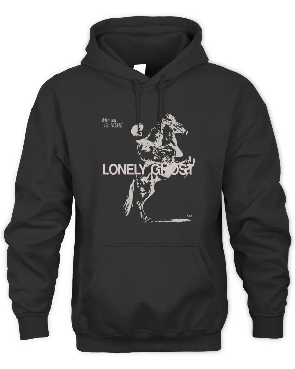 Lonely Ghost Shop Feel Like Home Official Merch SweaHoodie Black