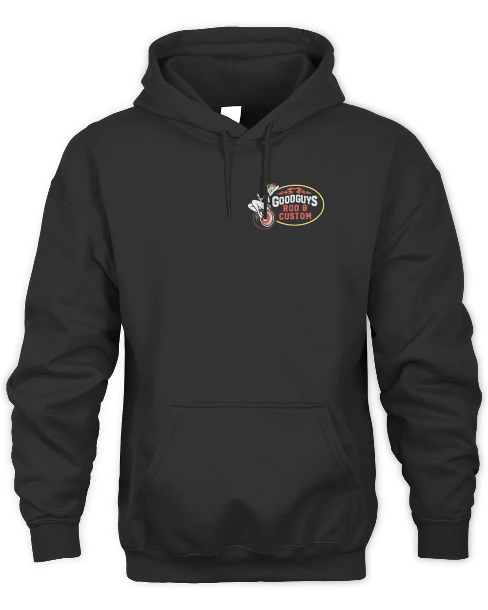 Goodguys Merch Flame Wheel Hoodie