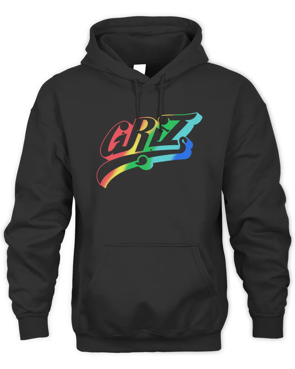 Griz Merch Griz Essentials Rainbow Swoop Logo Hoodie
