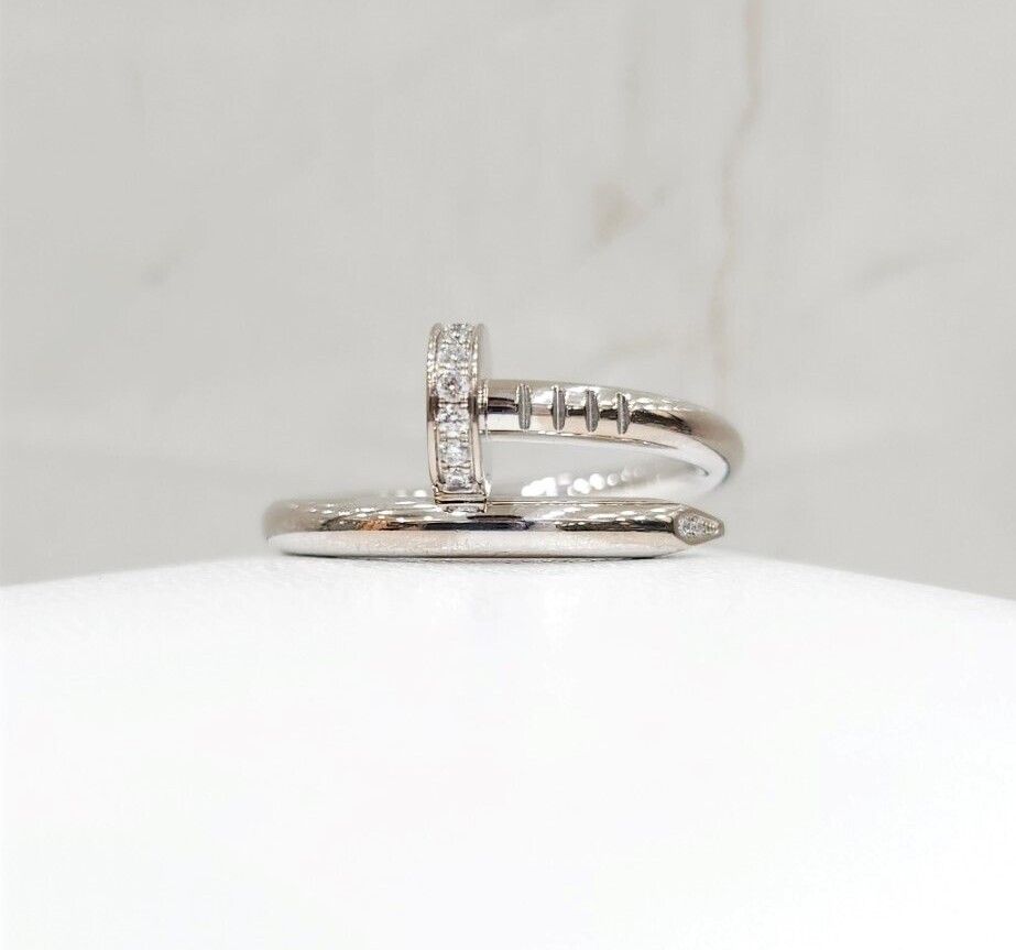 Cartier 18k Diamond Juste un Clou Ring 18K White Gold 56 134528029