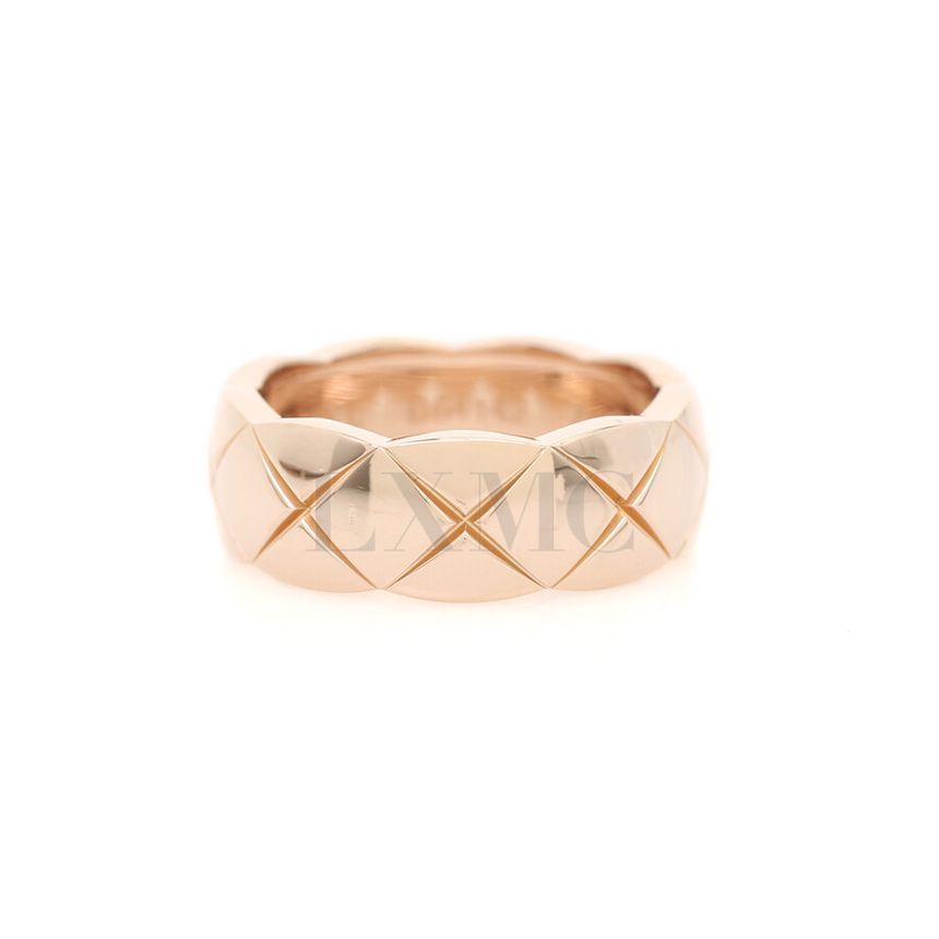CHANEL Coco Crush Ring Beige Gold Quilting Motif Ring J10817 134547353