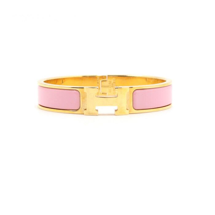 Hermes H700001F0 Clic Clac H Bracelet PM Pink Gold 134551172