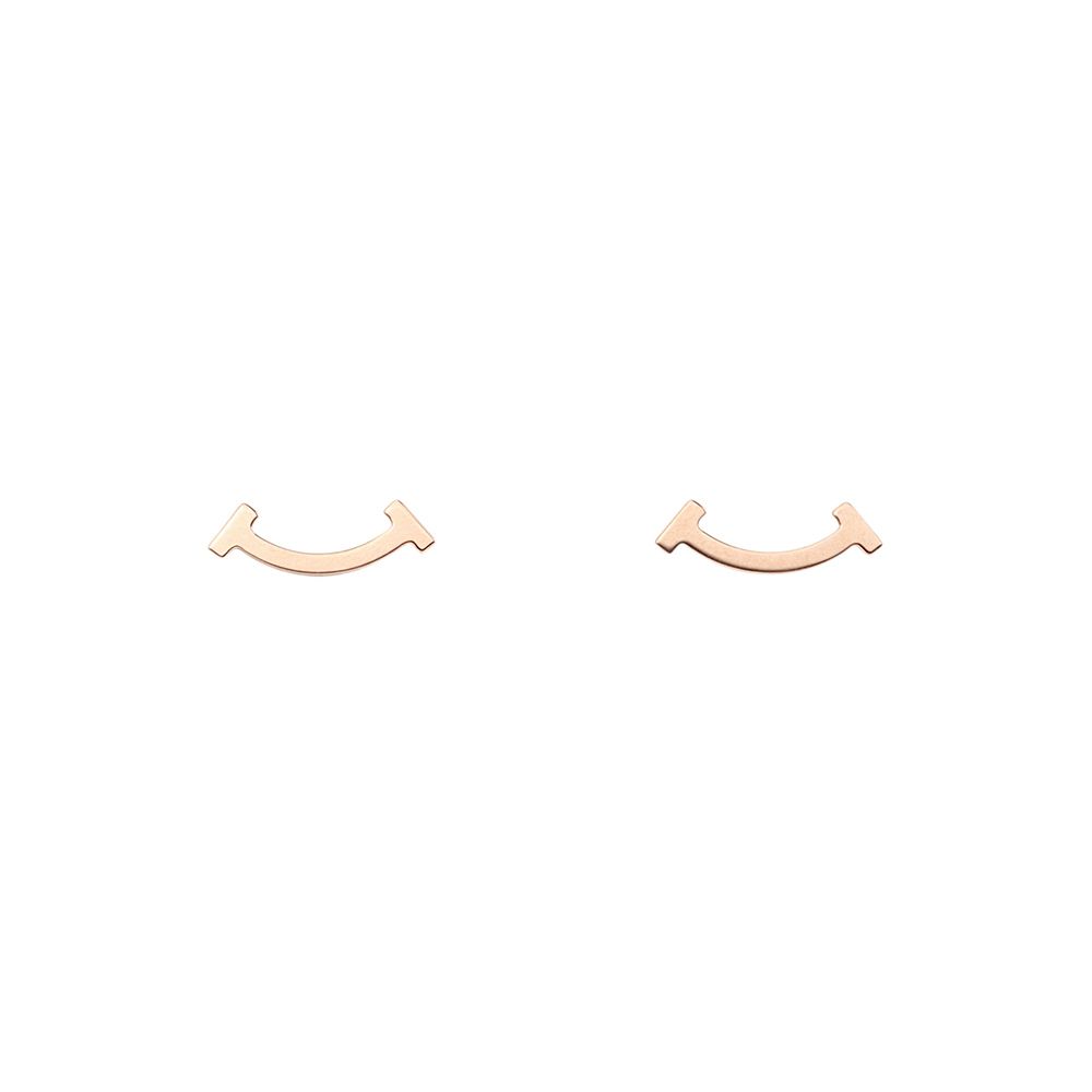 Tiffany & Co Rose Gold T Smile Earrings 36667249 134354551