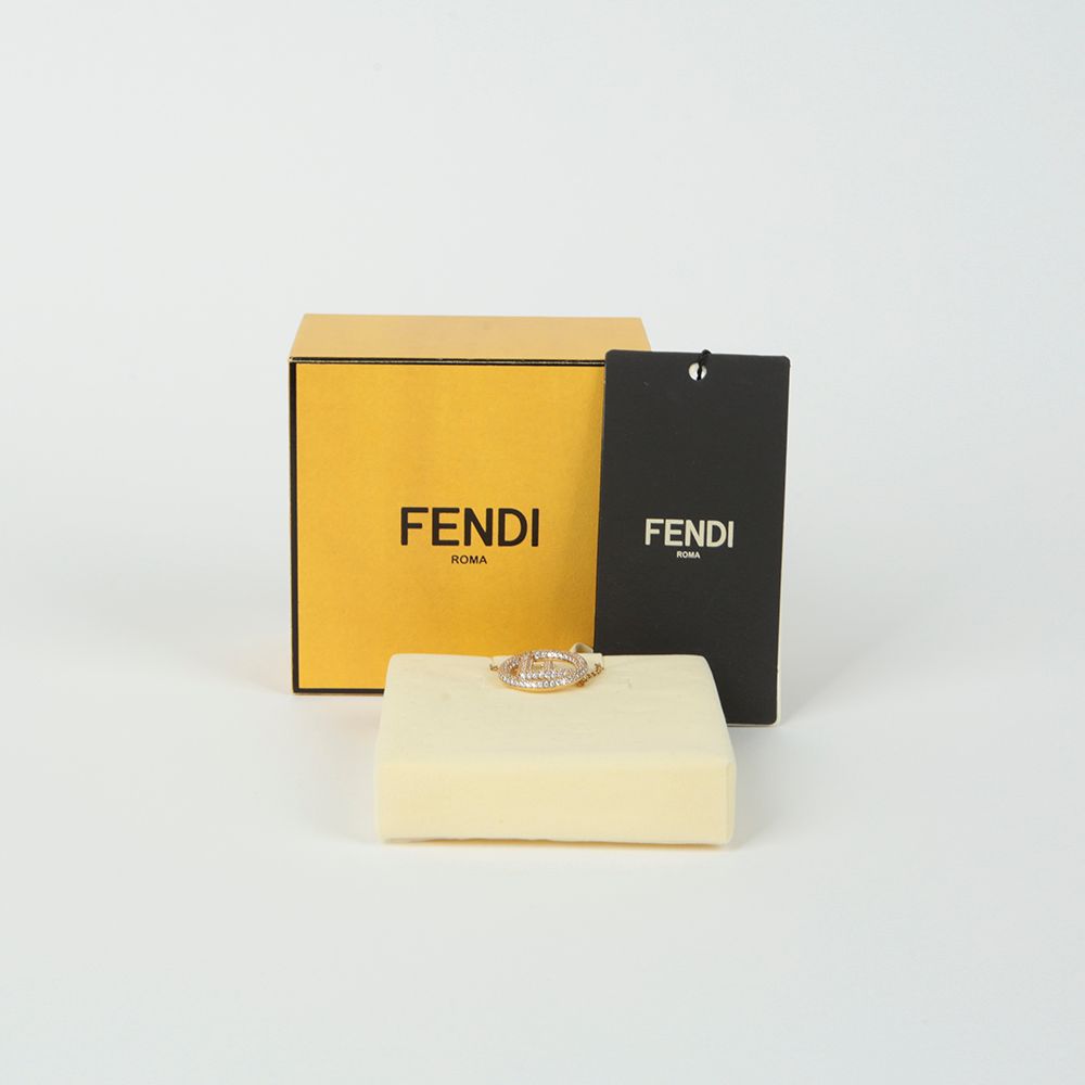 Fendi 8AG760 FF Logo Crystal Necklace 134112705