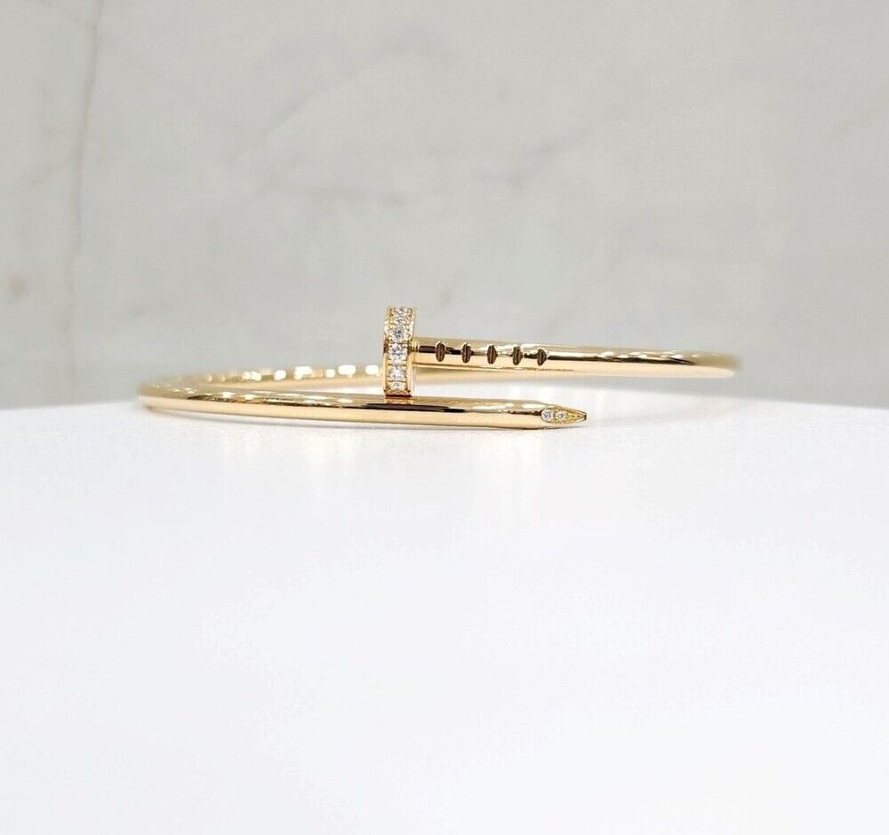 Cartier 18k Diamond Just Angelu Bracelet Small 18K Yellow Gold 16 Size SKU123456 133672862