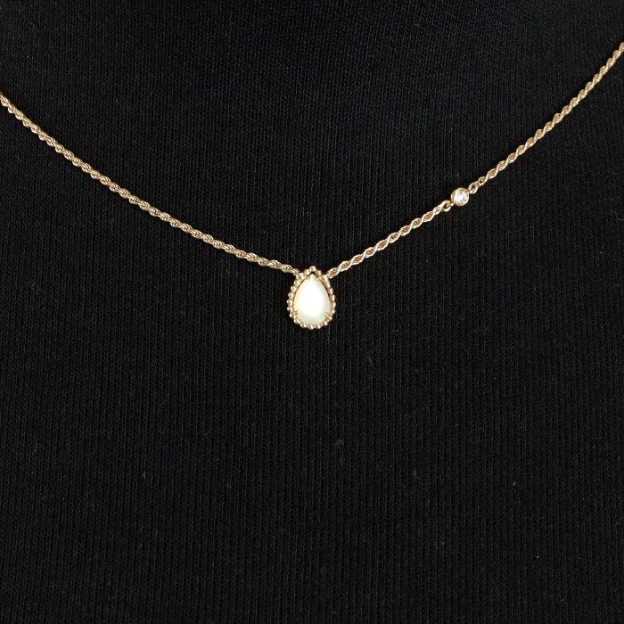 Boucheron 18K Yellow Gold 1P Diamond Serpent Boheme XS Motif Women's Necklace Pendant aa50579 JPN00626 134041096