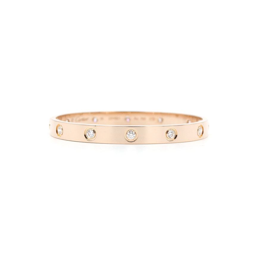 Cartier Love Bracelet Classic Pink Gold Diamond 10P Bracelet 16 B6070316 133656855