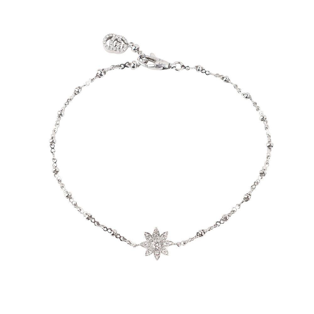 Gucci Flora Diamond Chain Bracelet in White Gold 581817 34827 133569498