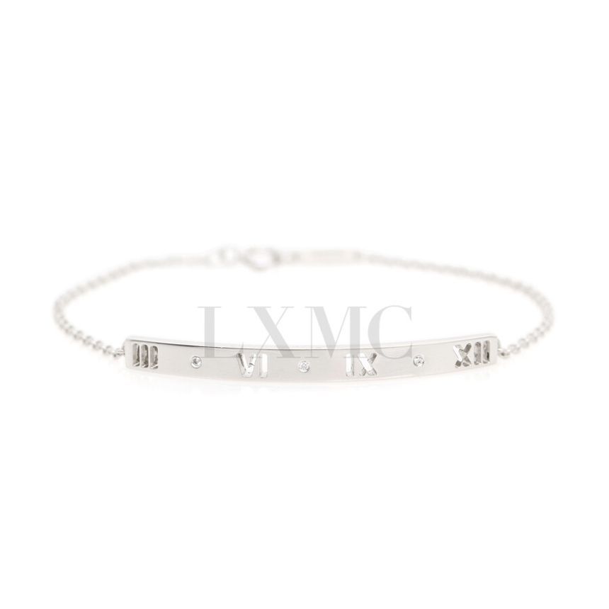 Tiffany & Co Tiffany Diamond Atlas Bracelet 3 Points White Gold Bracelet 133586276