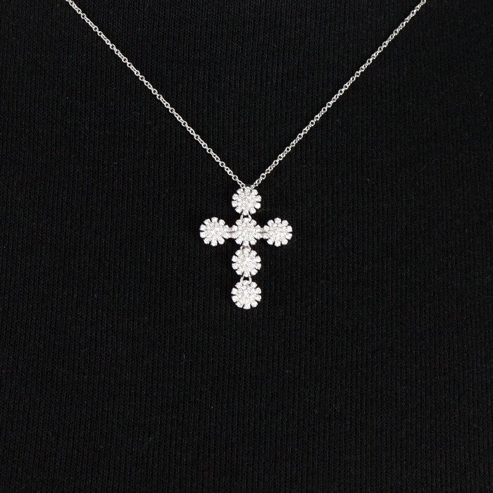 Damiani 18K White Gold 0.62 ct Diamond Margarita Necklace 20074590 133517364