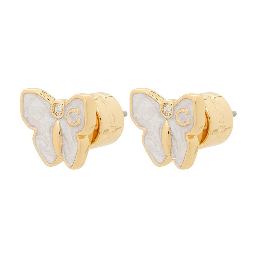 Coach Signature Butterfly Earrings GLD 100 517792 133468203