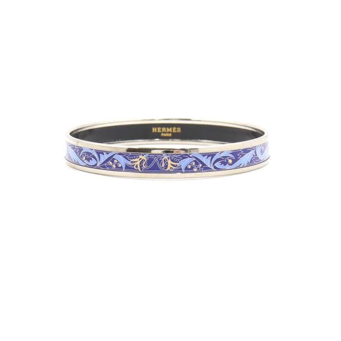 Hermes Blue Enamel Marche Savannah Bangle Bracelet Women's Bracelet aa50360 133462341