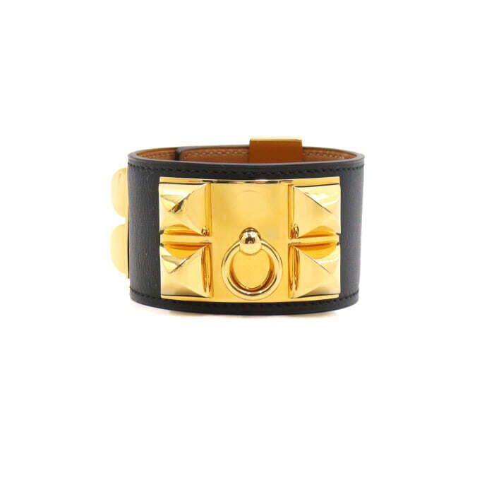 Hermes Medor Black Gold Metal Bracelet Women's Bracelet aa50358 133464356