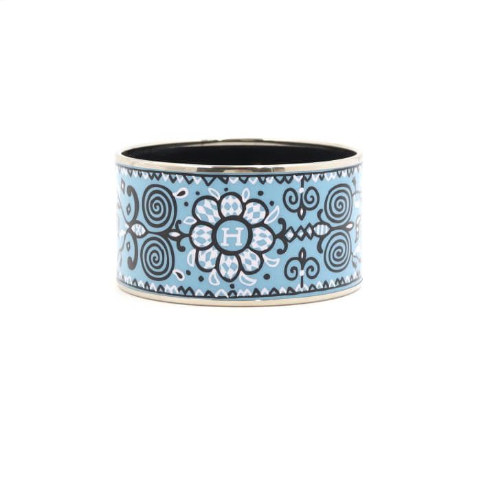 Hermes Extra Wide Aqua Zebra Enamel Bangle Bracelet Women Bracelet aa50361 133467659