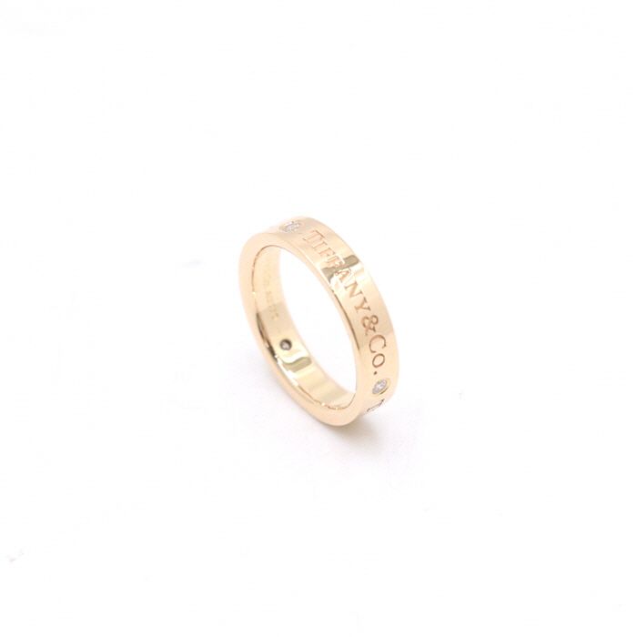 Tiffany & Co 18K Rose Gold 3P Diamond TCO 4mm Band Ring Size 9 aa45249 118613675