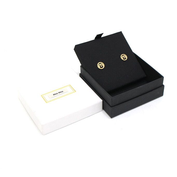 Miu Miu MiuMiu 5JO913 Logo Gold-Plated Earrings aa46289 121129763