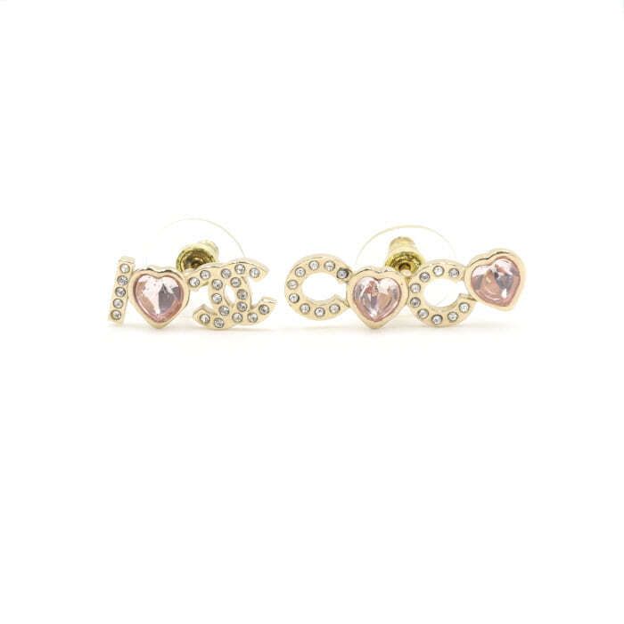 CHANEL I Love Coco Heart Crystal Earrings AB8202 132235547