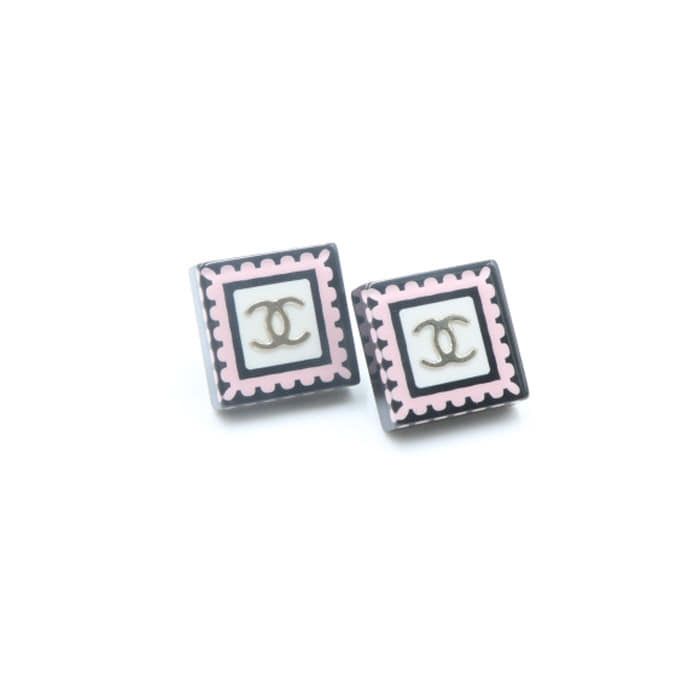 CHANEL Square CC Logo Earrings 19SS 30055 54001800