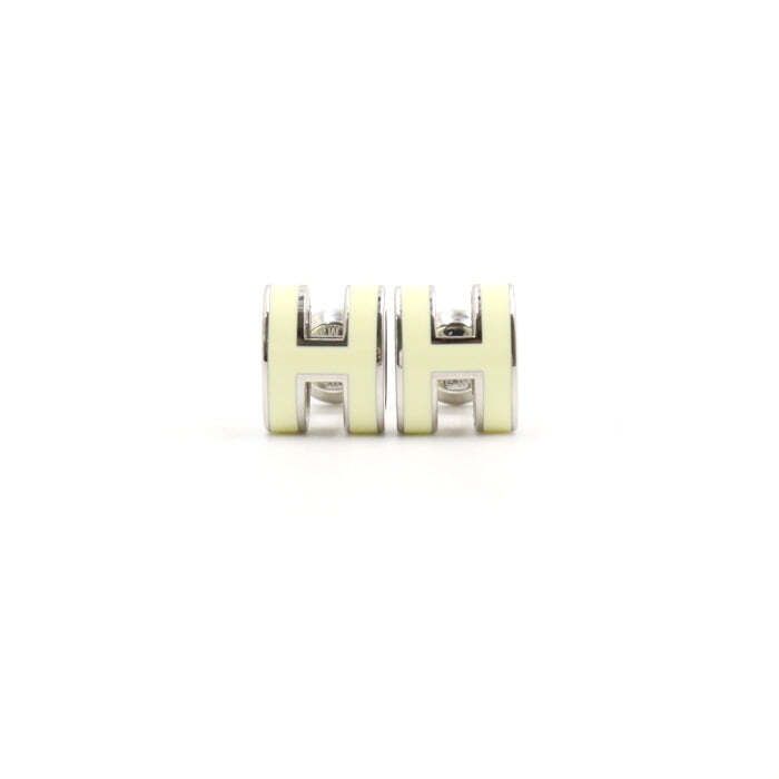 Hermes H608002FP49 POP H White Earrings 43855 114003229
