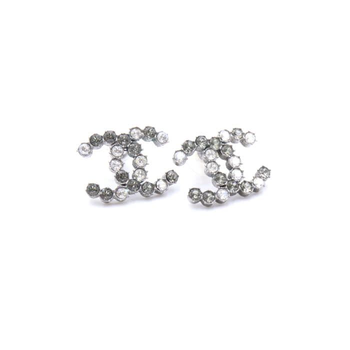 CHANEL Black Crystal CC Earrings A58786 15 55244967