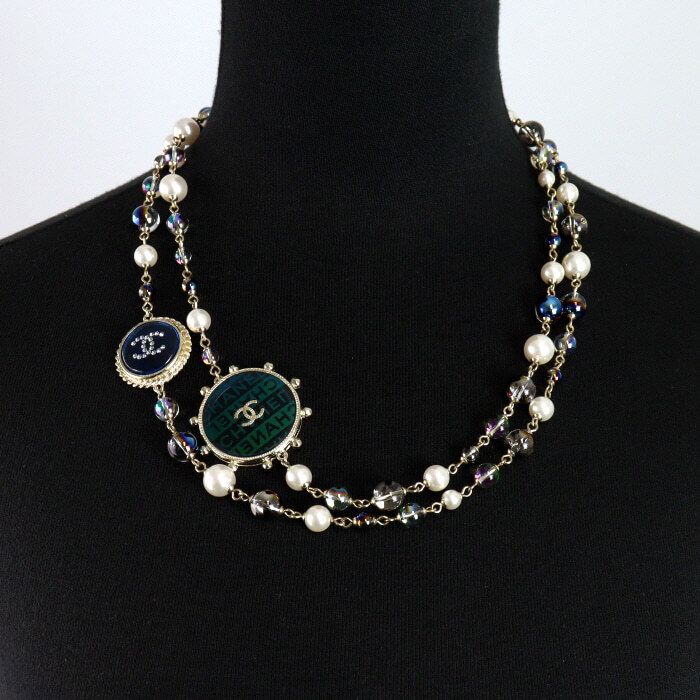 CHANEL La Pausa Logo Long Pearl Necklace AB0728 19 128931981