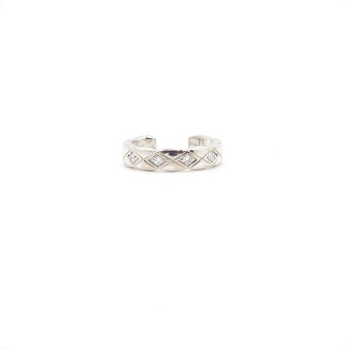 CHANEL J12154 18K White Gold COCO CRUSH 5P Diamond Single Earring 47141 123597713