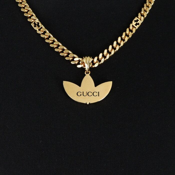 Gucci Interlocking Trefoil Gold Chain Necklace aa47436 123773808
