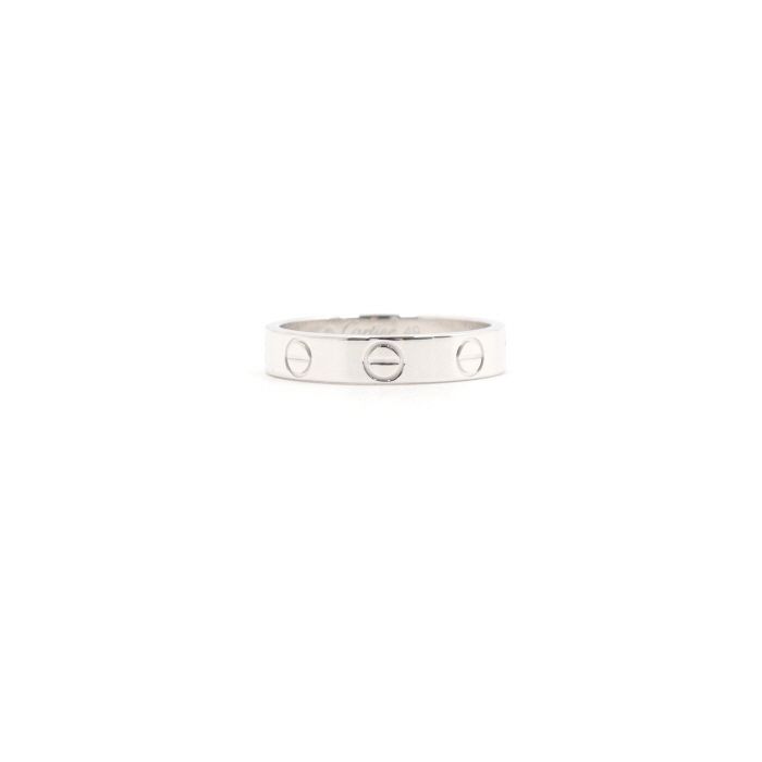 Cartier 18K White Gold Love Ring Wedding Band B40851 121748486