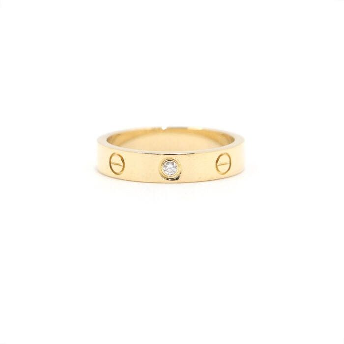 Cartier 18K Yellow Gold Love Ring with 1P Diamond 13 Size 47449 123678199
