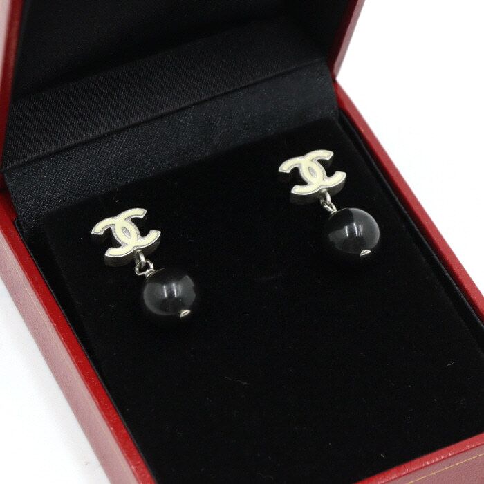 CHANEL CC Ceramic Drop Ball Earrings aa47931 125188720