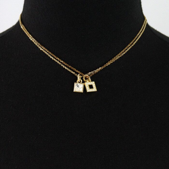 Swarovski 835038 Square Double Chain Necklace aa45523 119403253