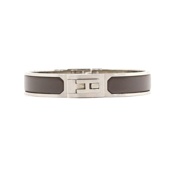 Hermes Etang Matte Color Jet Email Bracelet Silver H703201 119212715