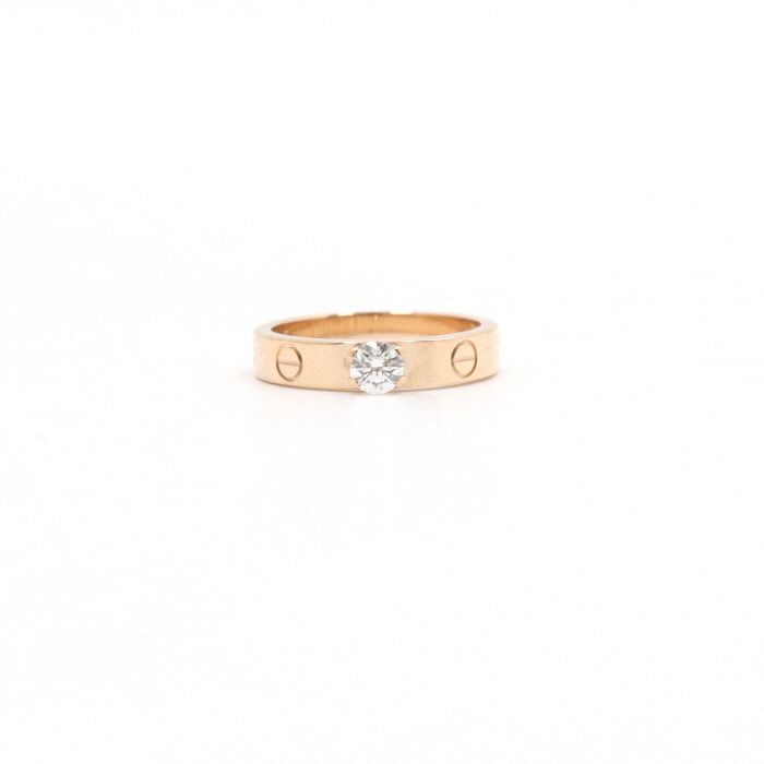 Cartier VVS1 0.24 Carat Diamond Love Ring Solitaire Ring Size 10 aa45408 120142003