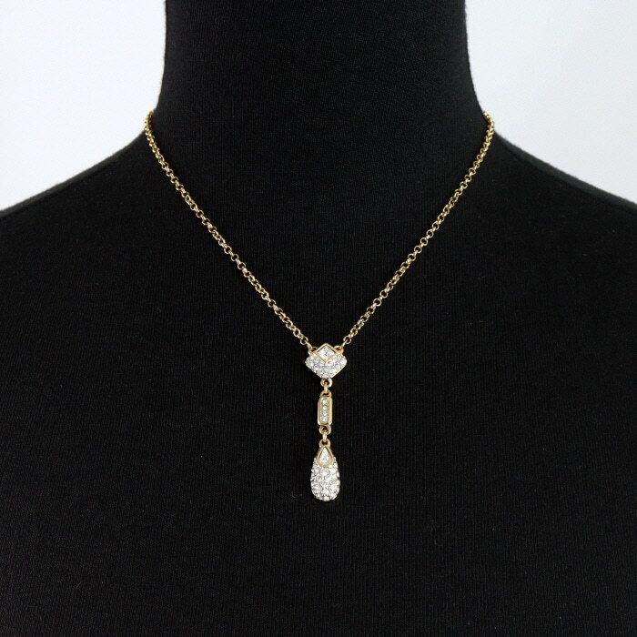Swarovski Crystal Water Drop Decor Gold Chain Necklace AA45812 120036833