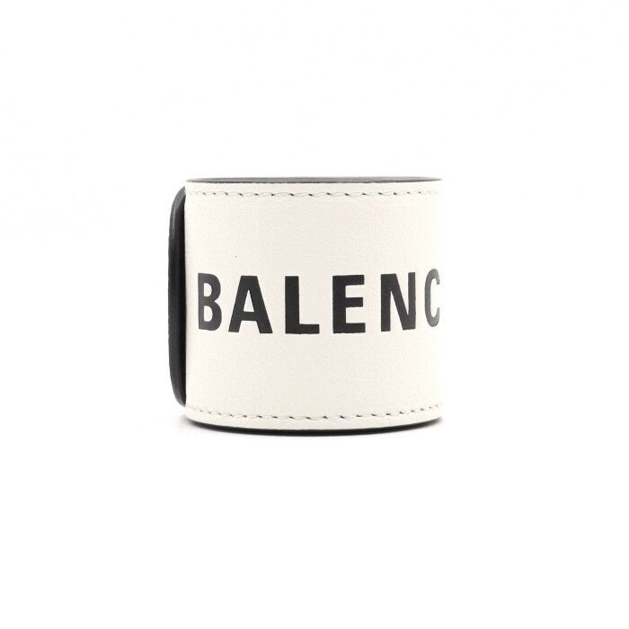 Balenciaga White Leather Logo Cycle Bracelet 469170 115626008