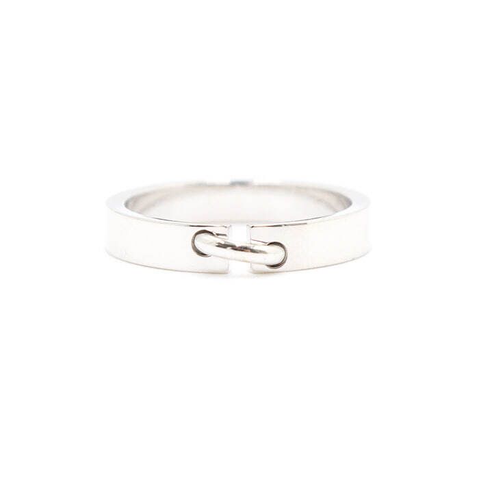 CHAUMET 18K White Gold Liens Evidences 4mm Ring 17 100328535